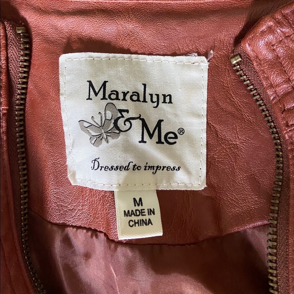 Faux leather jacket (Brown) - Picture 4 of 4